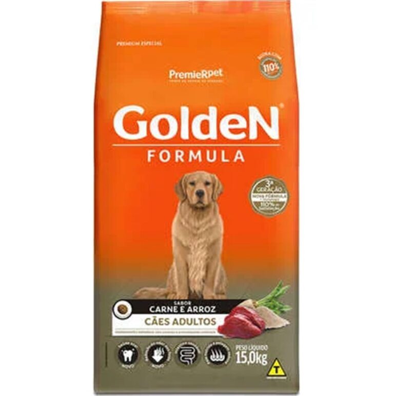 Ração Golden Formula Cães Carne e Arroz 15kg-1394059503